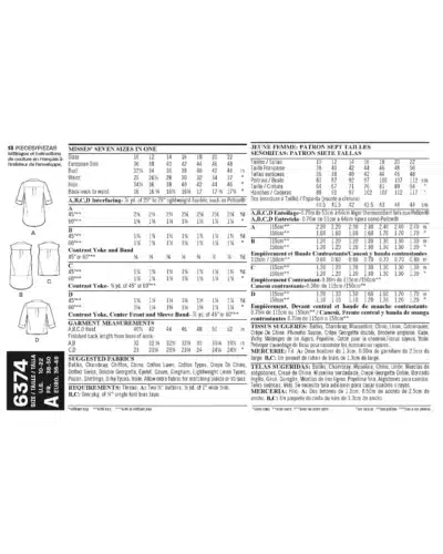 Storskjorte - str. 36-48