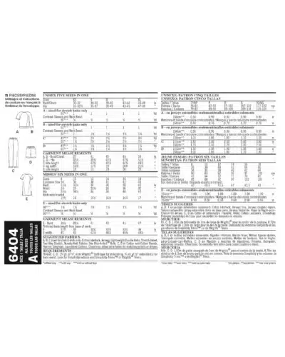 Bluse og buks - Unisex str. XS-XL