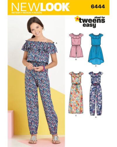 Jumpsuit og kjole m. flæse - str. 8-16 år