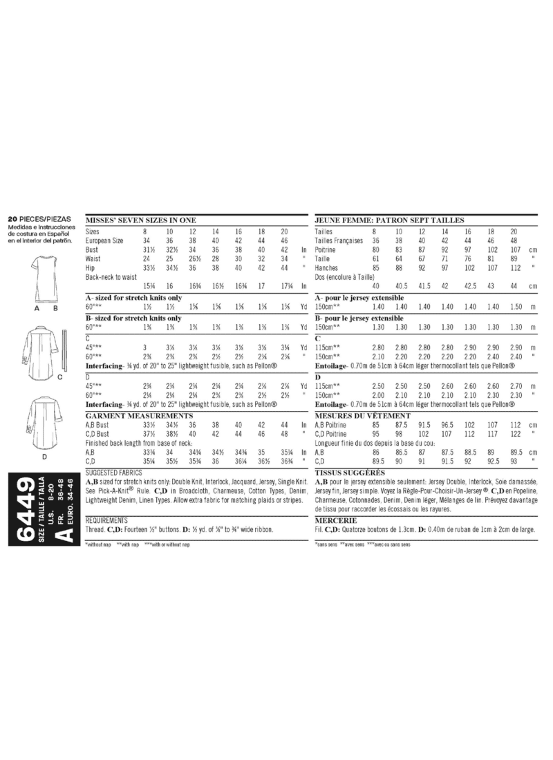 Skjortekjole og kjole - str. 34-46