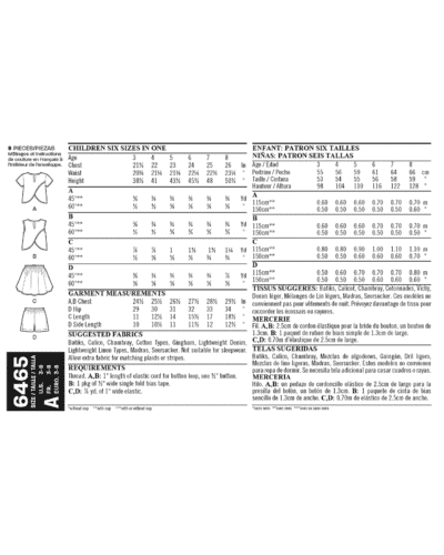 Nederdel, shorts og top - str. 3-8 år