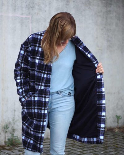 Tern, blå/vinrød/offwhite - Fleece
