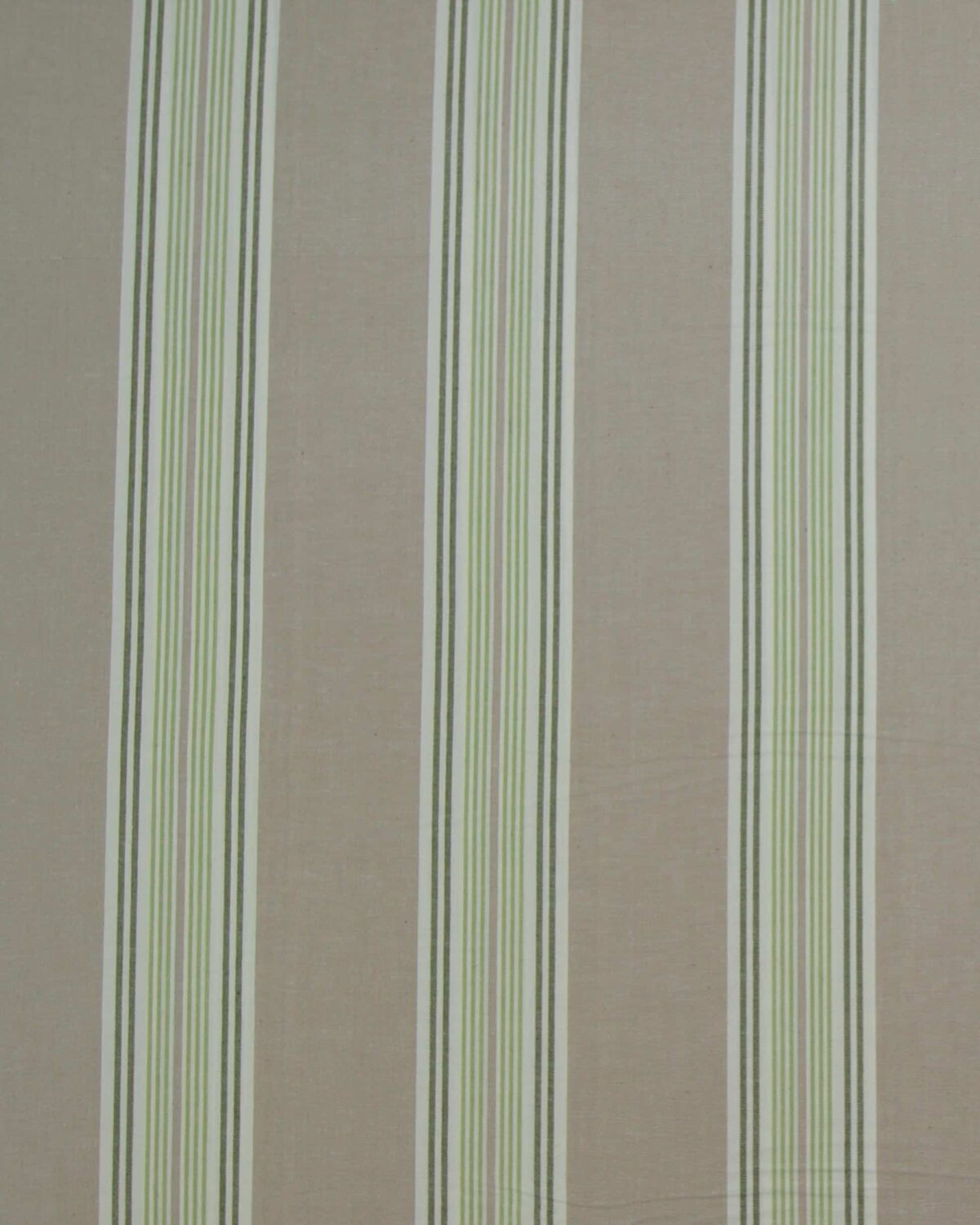 Olmerdug striber, beige/offwhite//lys og mørk grøn - Boligtekstil