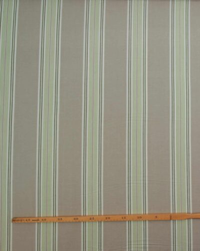 Olmerdug striber, beige/offwhite//lys og mørk grøn - Boligtekstil