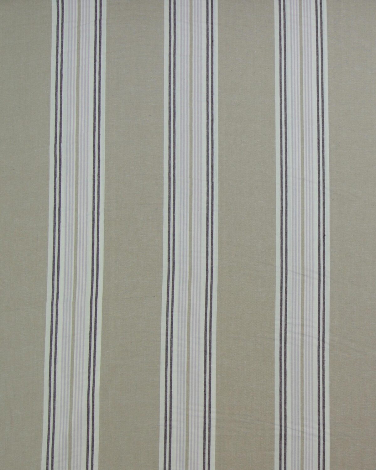 Olmerdug striber, beige/offwhite/lys og mørklilla - Boligtekstil
