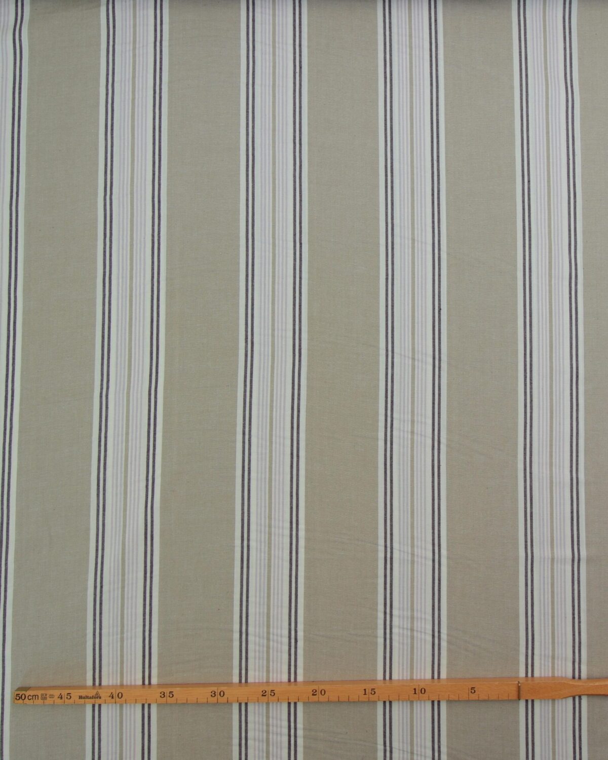 Olmerdug striber, beige/offwhite/lys og mørklilla - Boligtekstil - Billede 2