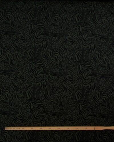 Alternative view of Mønster i sort/armygrøn - Twill m. stræk