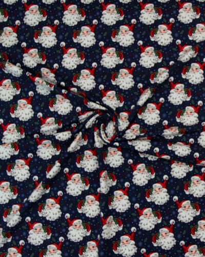 Julemænd på mørkeblå - French Terry 7 Julemænd på mørkeblå - French Terry