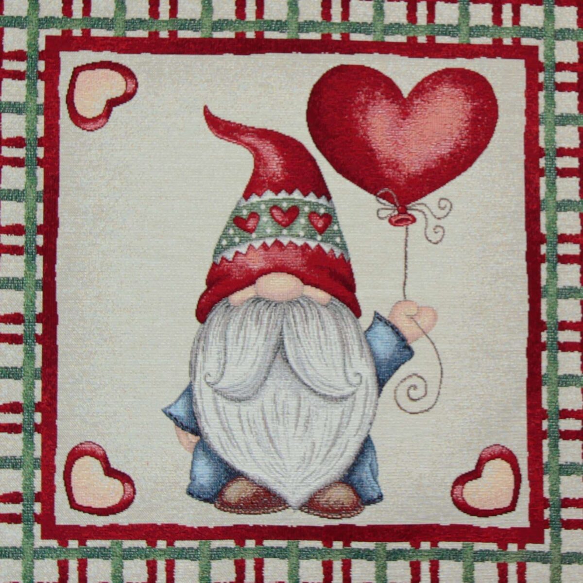 Gnom med hjerteballon,  45x45 cm - Gobelin