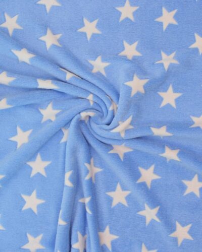 Blå med stjerner - Microfleece 7 Blå med stjerner - Microfleece