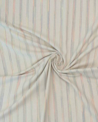 Offwhite m. striber - Polyetser/viskose/hør/bomuld