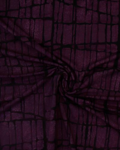 Bea a star, mønster i sort og lilla farver - French Terry