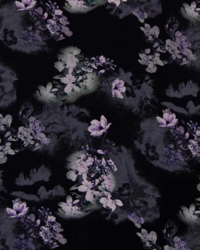 Lilla blomster - Viskose