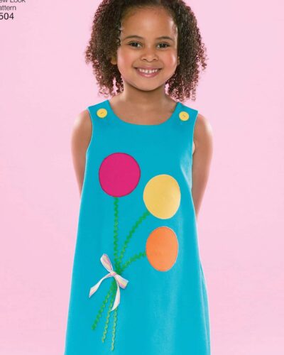 Kjole a-facon u/ærmer - str. 3-8 år