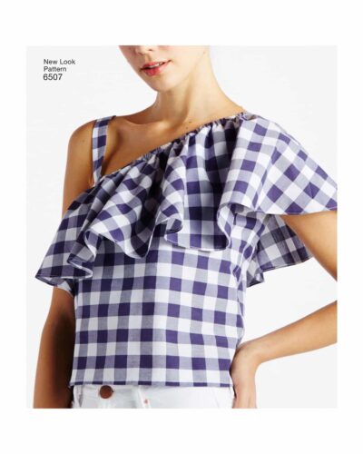 Kjole og bluse m/flæse - str. XS – XL