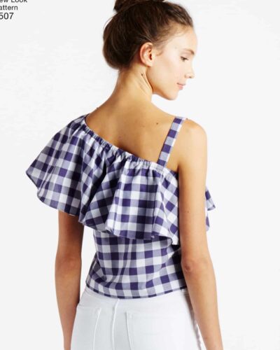 Kjole og bluse m/flæse - str. XS – XL