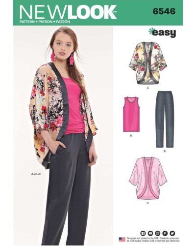 Kimono og bukser - str. XS –XL