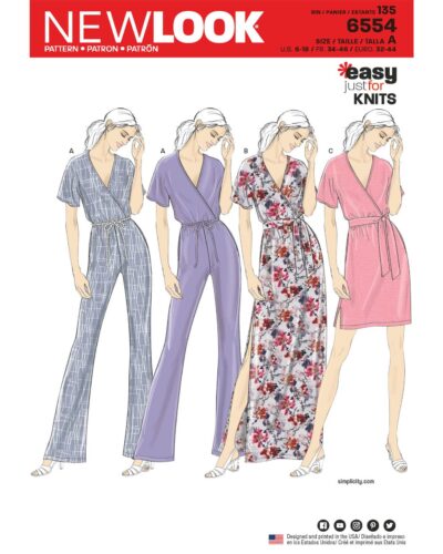 Jumpsuit og kjole - str. 32-44 (kun til jersey/strikstof)
