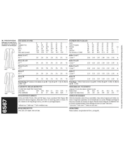 Kjole i otte variationer - str. 32-42