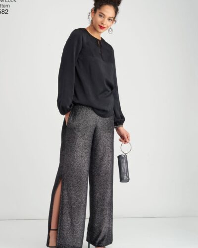 Selskabsbuks, tunika og lille clutch - str.36-44