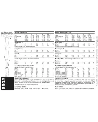 Kjole, tunika og bukser - str. S-XXL