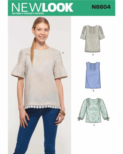 Bluse/top med biser - str. 36-48