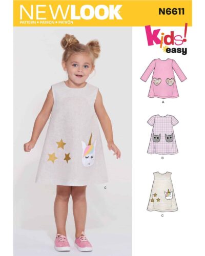 Kjole i A-facon - str. 3-8 år