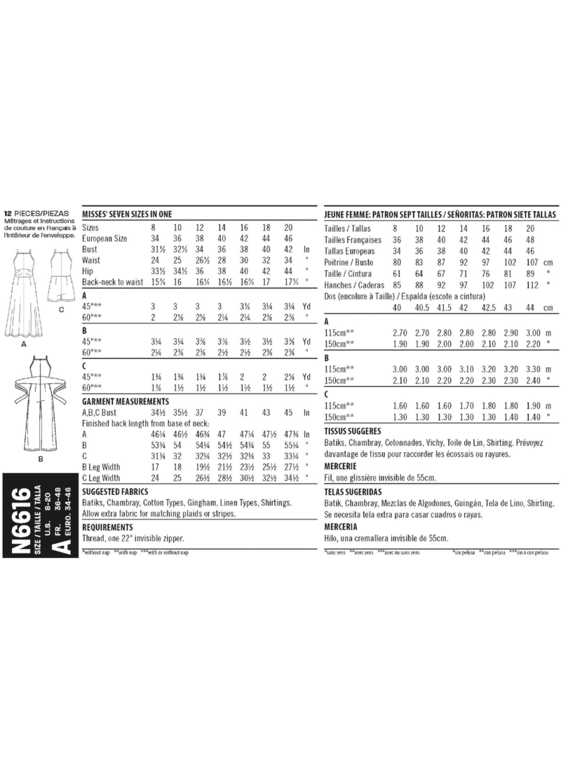 Buksedragt og kjole - str. 34-46