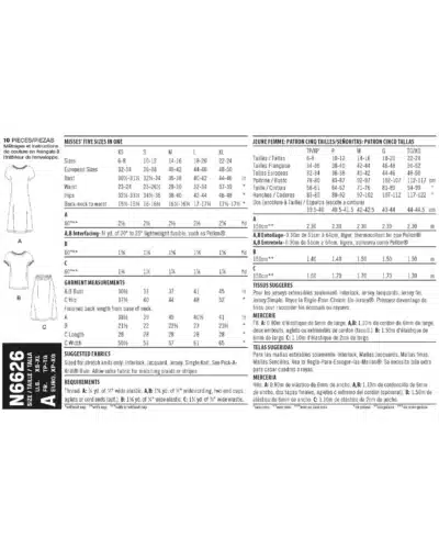 Kjole, nederdel og bluse - str. XS-XL (kun til jersey/strikstof) 7 Kjole, nederdel og bluse - str. XS-XL (kun til jersey/strikstof)