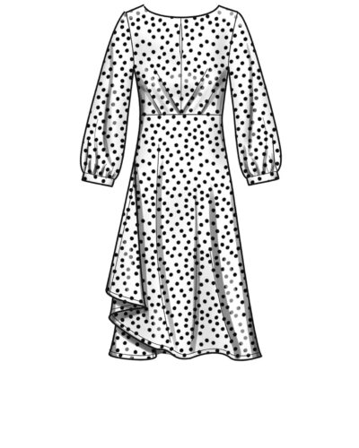 Kjole med asymmetrisk længde - str. 32-44 11 Kjole med asymmetrisk længde - str. 32-44