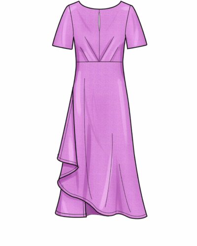 Kjole med asymmetrisk længde - str. 32-44 10 Kjole med asymmetrisk længde - str. 32-44