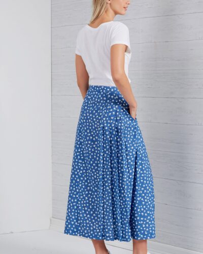 Nederdel med læg og slids - str. 36-48