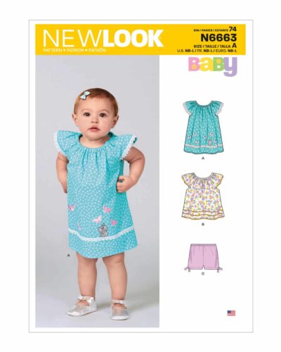 Kjole, bluse og shorts - str. str. NB-S-M-L