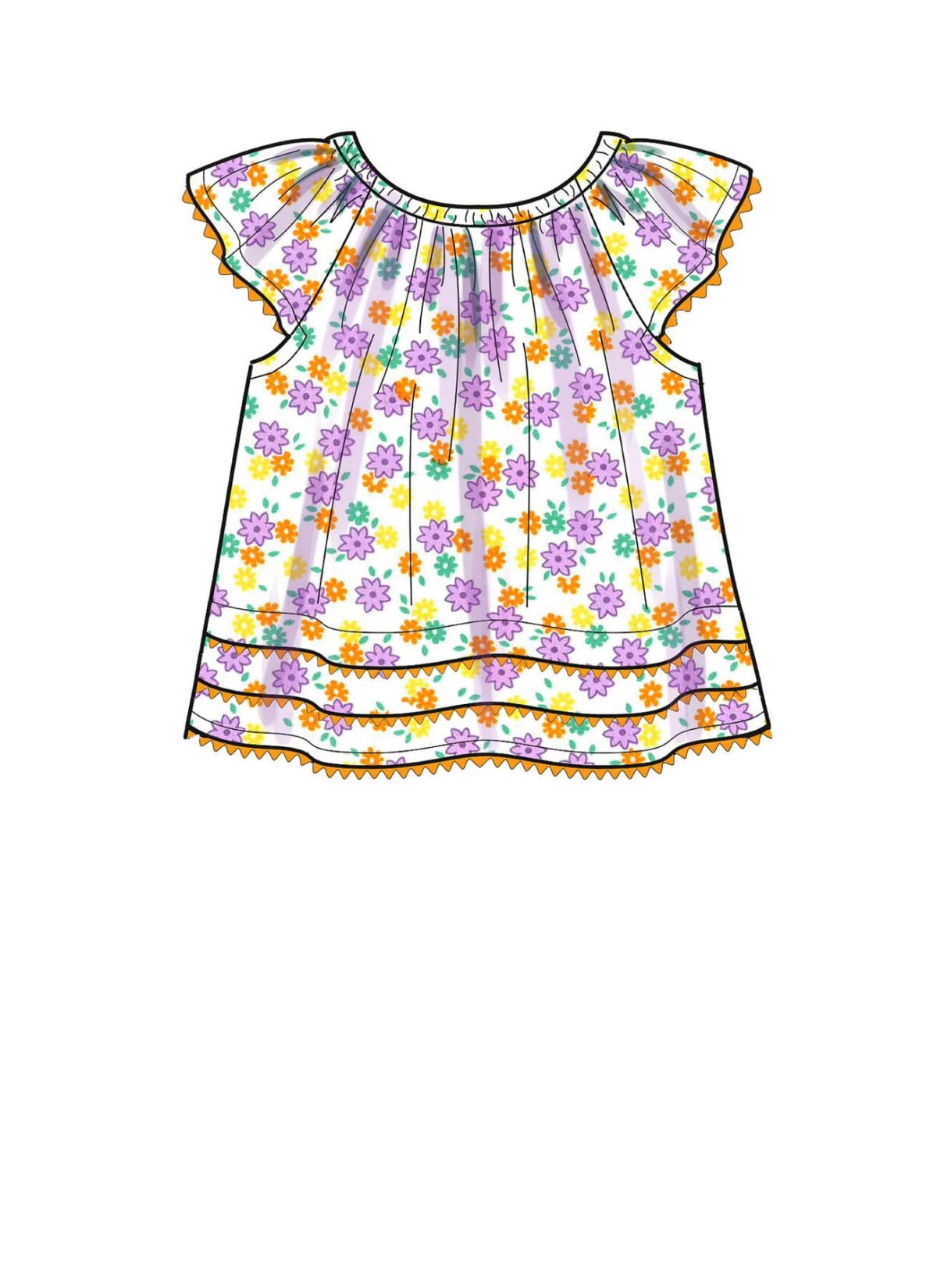 Kjole, bluse og shorts - str. str. NB-S-M-L - Billede 4