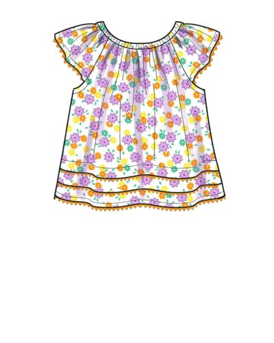 Kjole, bluse og shorts - str. str. NB-S-M-L