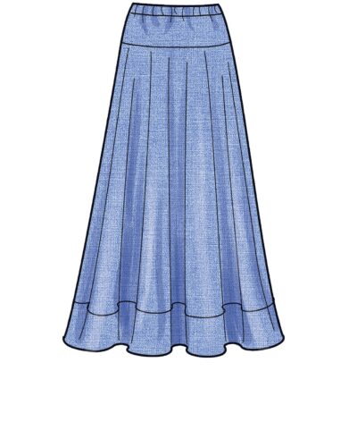 Nederdel m. vidde og bluse - str. 34-46