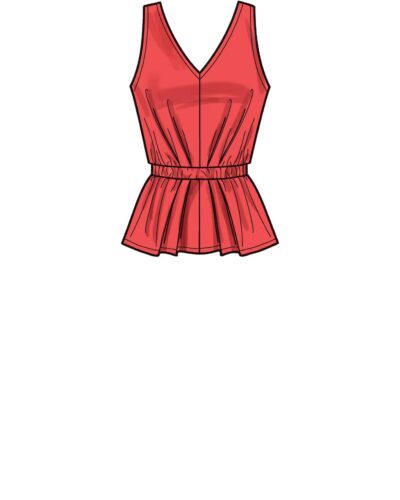 Nederdel m. vidde og bluse - str. 34-46