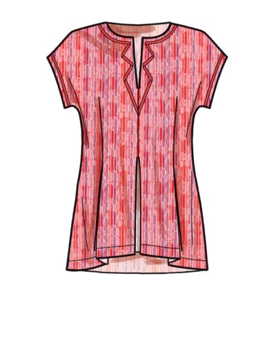 Bluse med et læg - str. 34-46