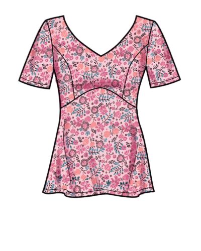 Bluse med og uden ærme - str. 36-48