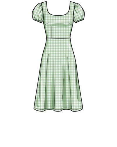 Kjole med tulipanærmer - str.30-42 12 Kjole med tulipanærmer - str.30-42