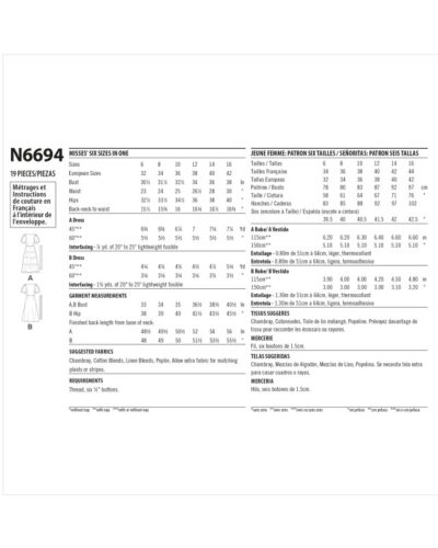 Kjole med knaplukning - str. 32-42