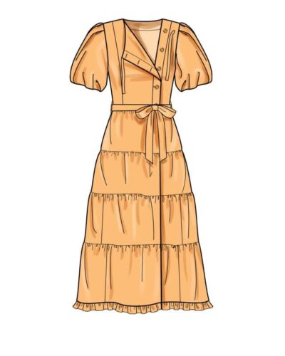 Kjole med knaplukning - str. 32-42