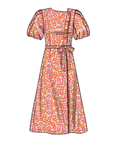 Kjole med knaplukning - str. 32-42