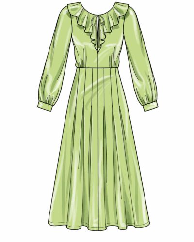 Kjole med snøre og læg - str. 30-42