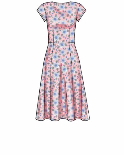 Kjole med slids og bar ryg - str. 32-44