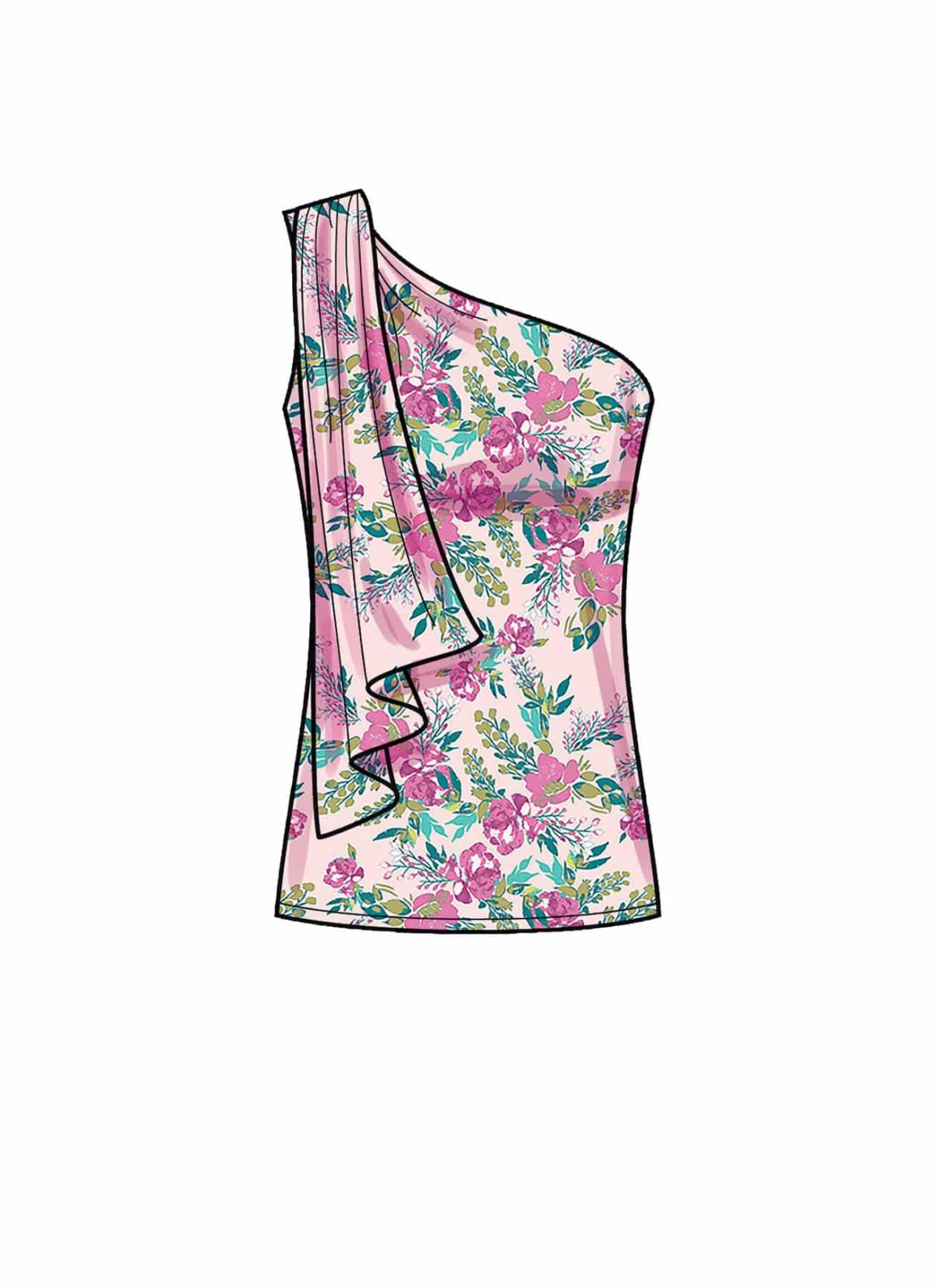 Bluse med bar skulder - str. 32-44 - Billede 5