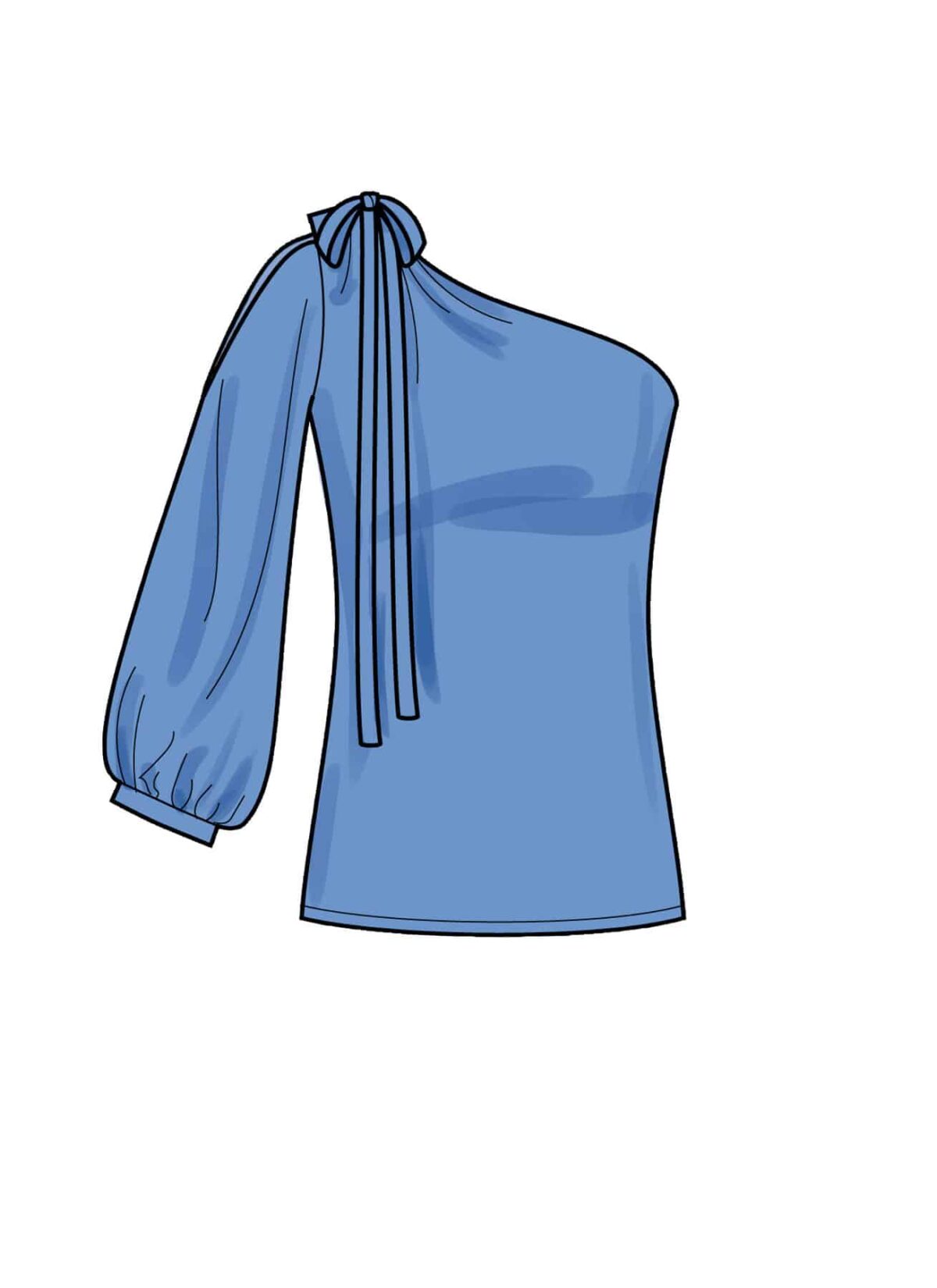 Bluse med bar skulder - str. 32-44 - Billede 4