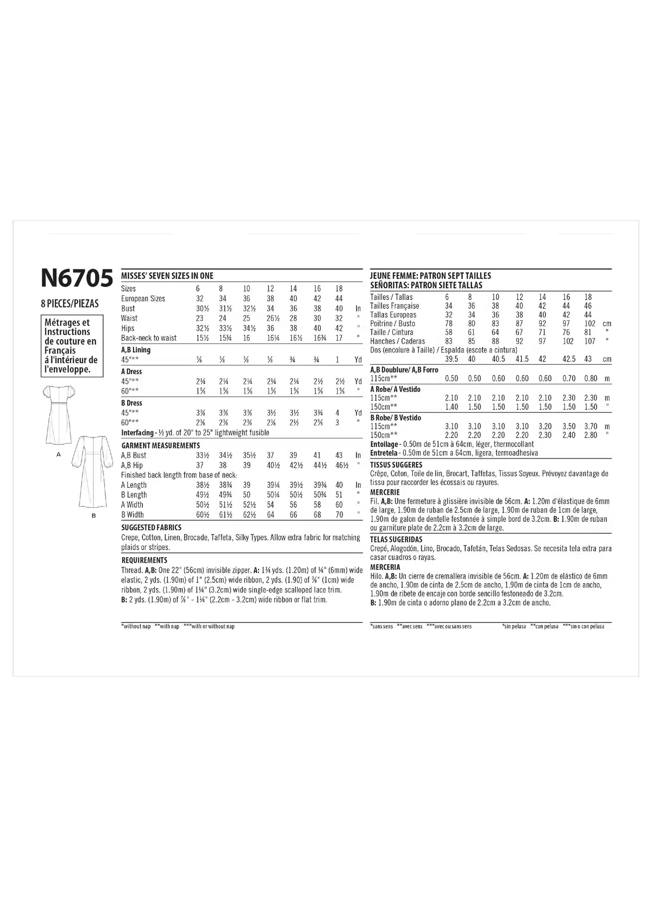 Kjole, empirestil - str. 32-44 7 Kjole, empirestil - str. 32-44 - Billede 5