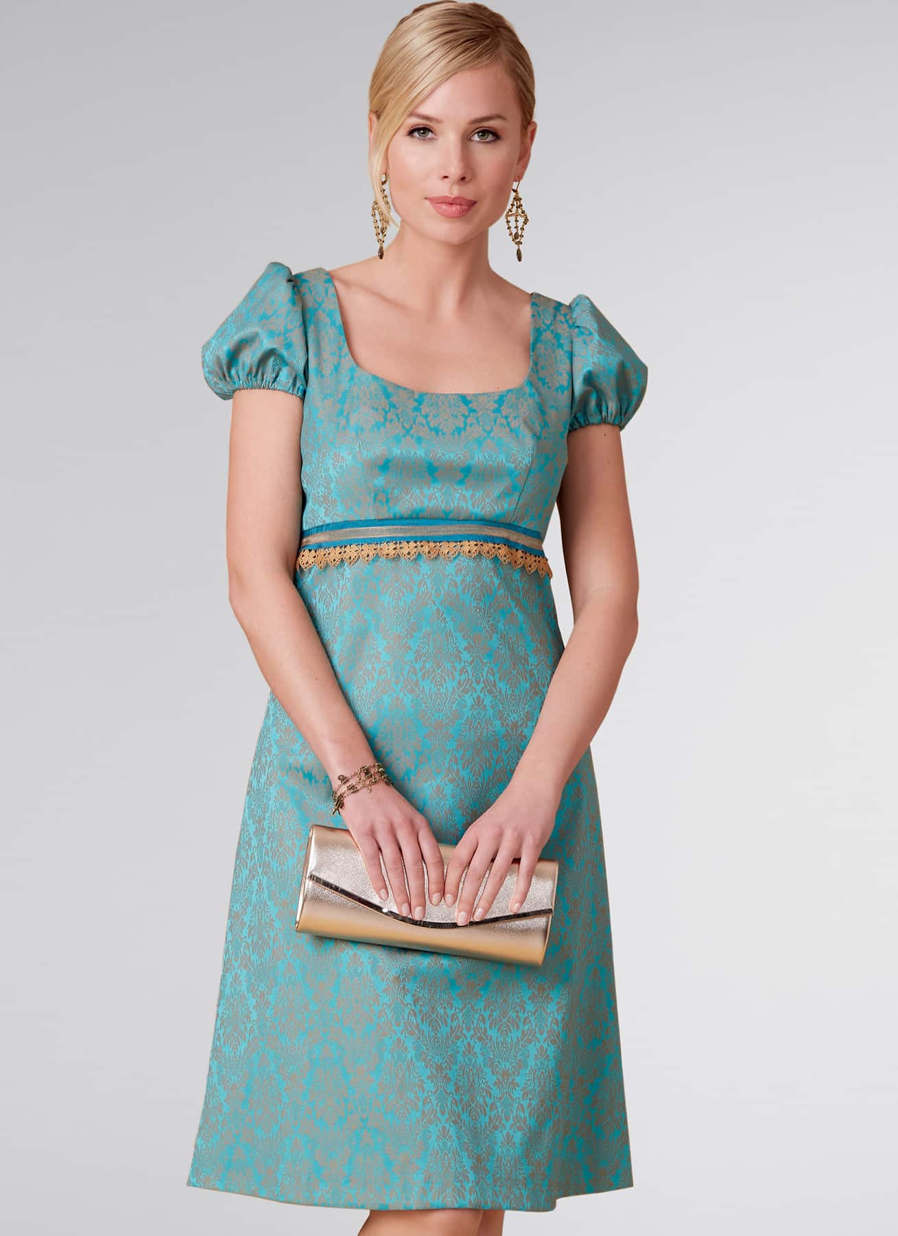 Kjole, empirestil - str. 32-44 4 Kjole, empirestil - str. 32-44 - Billede 2