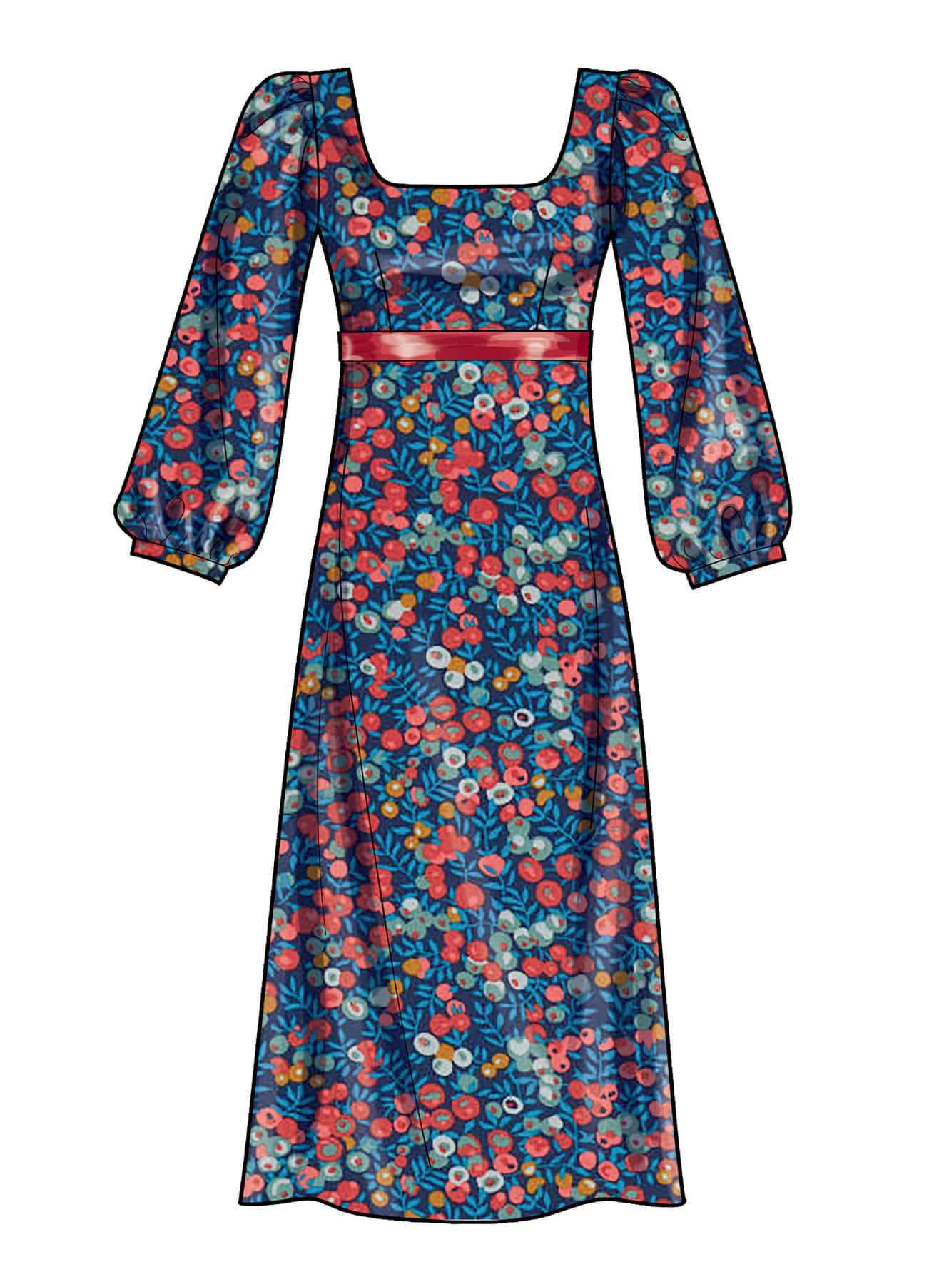 Kjole, empirestil - str. 32-44 6 Kjole, empirestil - str. 32-44 - Billede 4